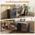 thumbnail image 4 of HOMCOM L Shaped Computer Desk with 3 Drawers Black Wood Grain, 4 of 10