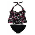 thumbnail image 2 of I.N.C Womens Multi Ruched Brief 2 Piece Bandeau, Black, 16, 2 of 2