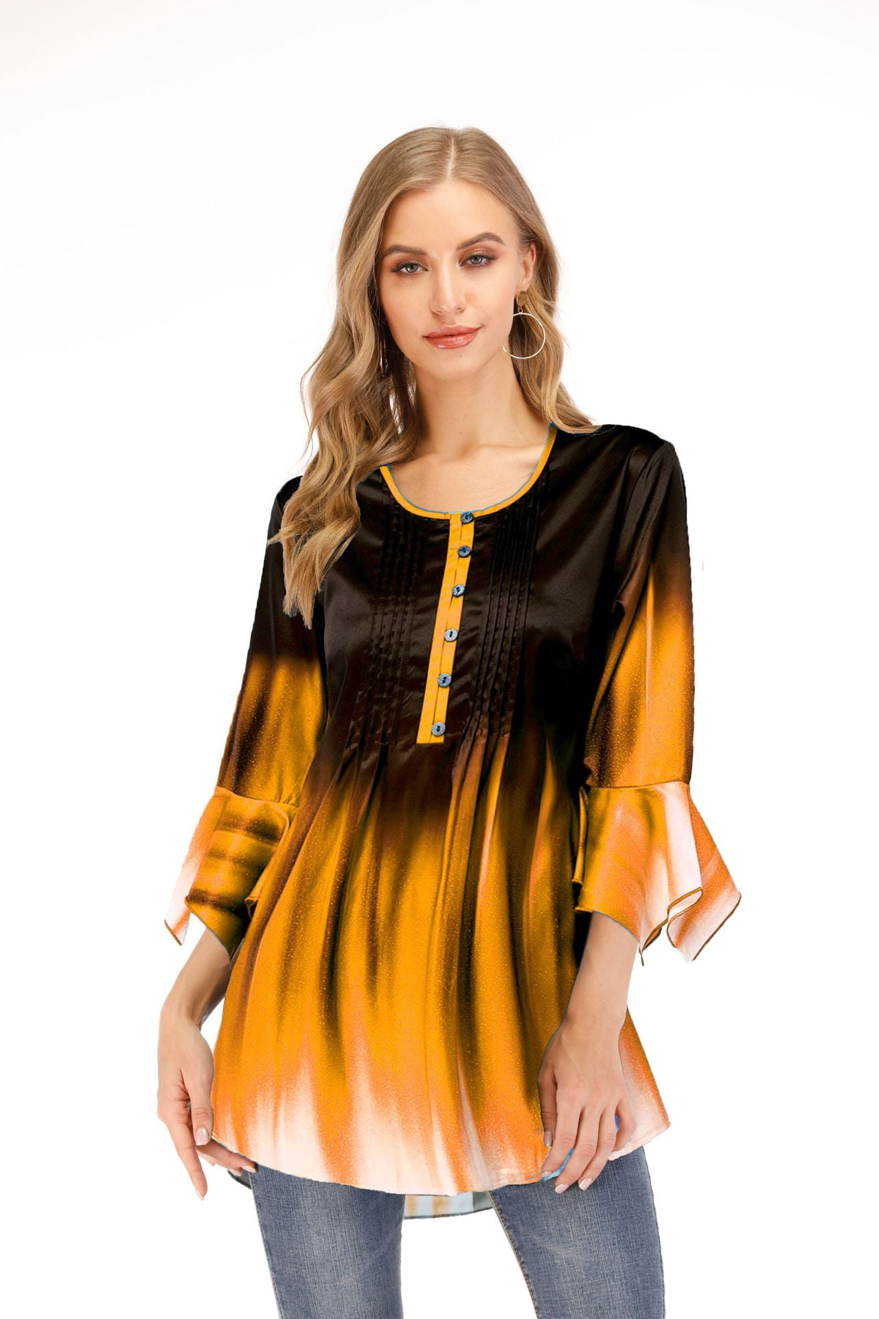 walmart ruffle sleeve top
