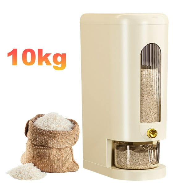 Caja Almacenamiento Cereales Maíz Y Soja Dispensador Automático Arroz Gran Capacidad 5/10KG
