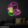 thumbnail image 3 of Glownneon Baby Dinosaur Eating Ramen Neon Decor, Dinosaur Ramen Lights, 3 of 5