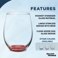 thumbnail image 2 of Stemless Wine Glasses in Bulk by ARC Perfection, 15 oz, 10 Pack, Red or White Wine Glass Set, Red, 2 of 5