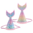 thumbnail image 1 of 2 piezas de cumpleaños Gat de fiesta Mermaid con forma de sirena, 1 of 5