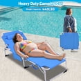 thumbnail image 3 of Miniyam 3-in-1 Heavy Duty Tanning Chair with Face Hole Adjustable 5-Position Folding Chaise Lounge Outdoor Portable Lay Flat Beach Lounge Chair for Sunbathing Patio Pool Lawn Camping, Green, 3 of 11