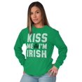 thumbnail image 4 of Kiss Me Im Irish Classic Saint Pattys Long Sleeve TShirt Men Women Brisco Brands X, 4 of 6