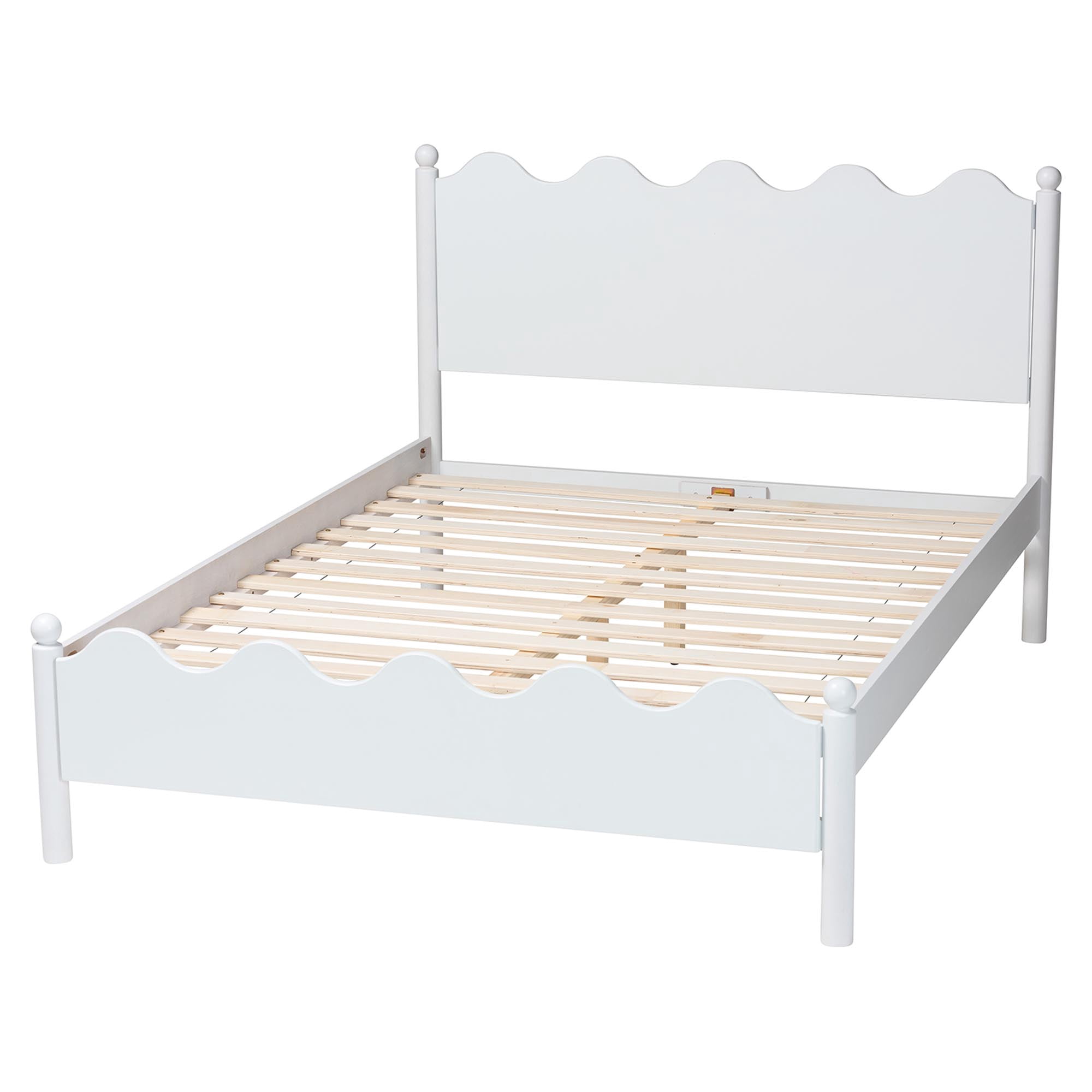 Baxton Studio Malaya Modern Platform Bed, Full, White