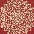 thumbnail image 6 of SAFAVIEH Outdoor LND183Q Linden Collection Red / Creme Rug, 6 of 7