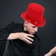 thumbnail image 4 of Sombrero de mago Sombreros de Lincoln Sombrero de copa Sombrero de mago Fiesta de disfraces Accesorio (Rojo), 4 of 5
