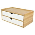 thumbnail image 1 of Bamboo Desktop Drawer Premium Supplies Textured Organization white double layer, 1 of 8