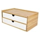 thumbnail image 2 of Caja de almacenamiento de escritorio perfecl de bambú con cajones, 2 of 7