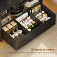 thumbnail image 2 of Bakers Rack with Power Outlet, 6-Tier Coffee Bar, Microwave Stand with Wine Rack, LED Lights and 10 Hooks, Bakers Racks for Kitchens with Storage, Black, 2 of 8