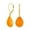 Orange-Fire-Opal, variant on Womens Pink Created Opal Teardrop Dangle Earrings in Sterling Silver Leverback