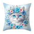 thumbnail image 1 of Wozhuo Cats Patterns Pillow Covers 45x45cm Decorative Cushion Case Soft Fabric With Hidden Zipper For Sofa And Bed Home Decor Easter Home Decor, 1 of 6