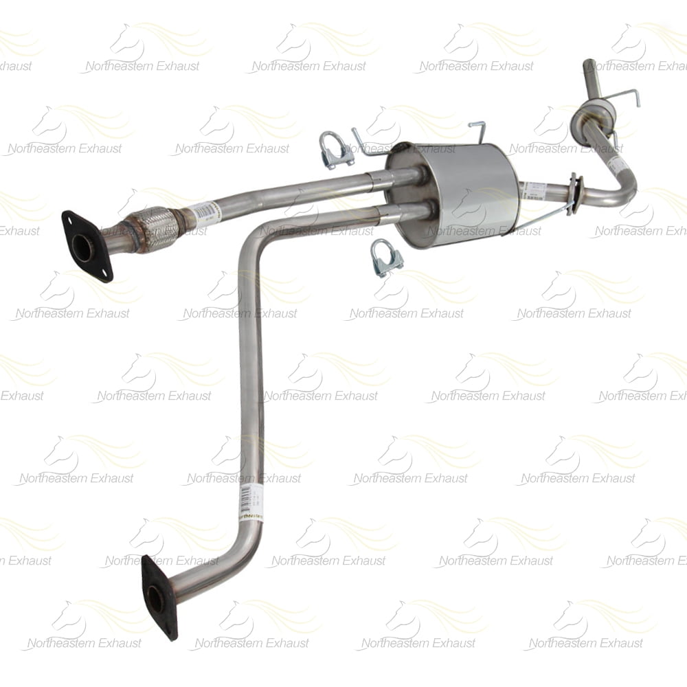 Northeastern Exhaust Stainless Steel Exhaust Muffler Assembly & Resonator for SUV – Direct Fit Fits 1997–2000 Infiniti QX4 & 1996–2000 Nissan Pathfinder 3.3L | Free Hardware Included | Durable