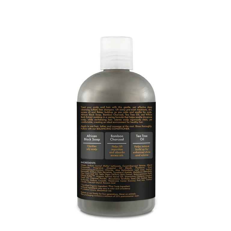 Shea Moisture African Black Bamboo Charcoal Deep Cleansing Shampoo - Walmart.com