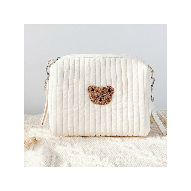 Cotton Embroidery Bear Baby Diaper Bag for Stroller Reusable Nappy
