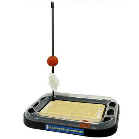 UPC: 0849790112070 | Pets First NBA Golden State Warriors CAT Scratcher Toy with Catnip Plush & Feather Cat Toy 5-in-1 Kitty Toy