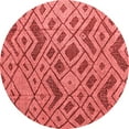 thumbnail image 1 of Ahgly Company Indoor Round Abstract Red Modern Area Rugs, 7' Round, 1 of 4