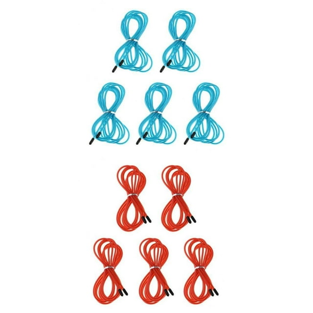 10 cable de cuerda de saltar de repuesto Cables de cuerda de saltar con extremo para entrenamiento de Conjunto azul rojo
