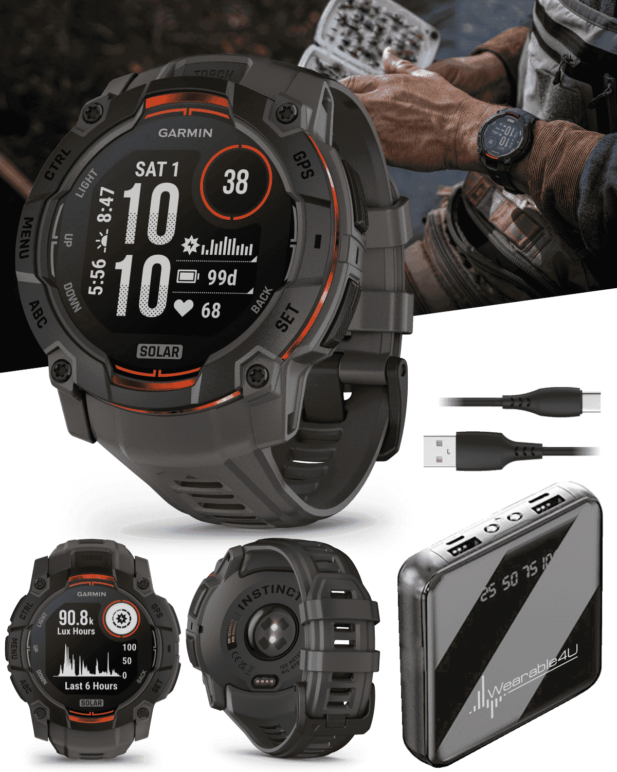 Garmin Forerunner 265 GPS Wristwatch with Music, AMOLED