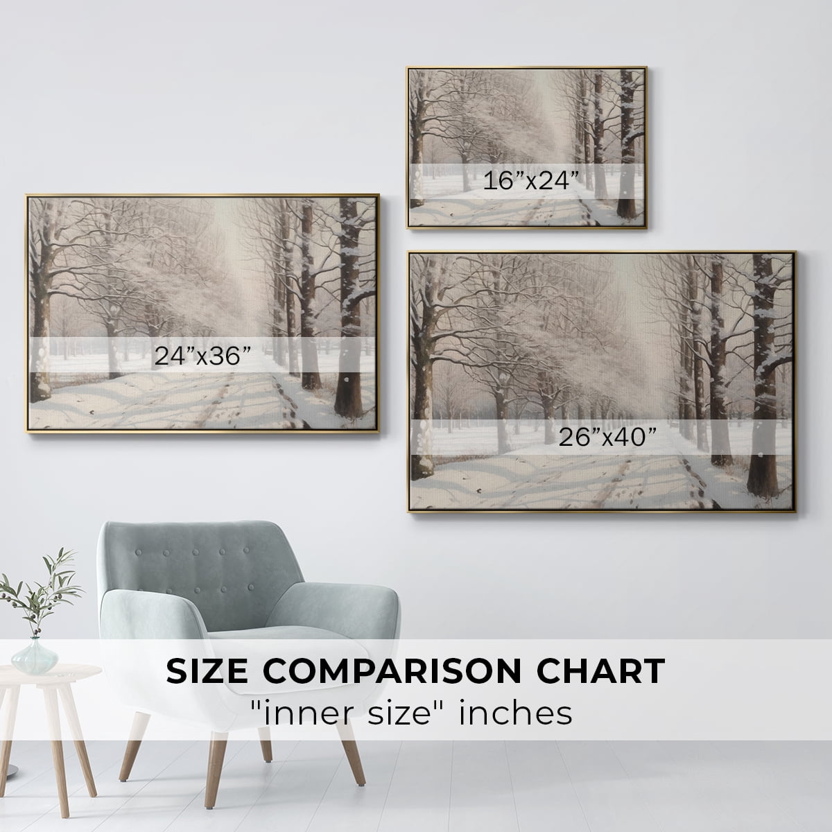 Vintage Landscape-XIII By Wexford Home Framed in Gold Wood Gallery Wrapped Canvas 27 in. x 41 in.