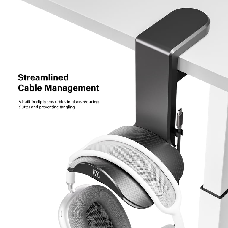 Clamp-On Headphone Holder, 360 Degree Rotating Arm photo 2