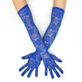 thumbnail image 6 of 2pcs Sheer Lace Arm Length Gloves Wedding Women Fancy Short Tulle Mittens, 6 of 16