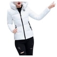 thumbnail image 2 of Tejiojio Coats Womens Quilted Padded Puffer- Bubble Winter Coat Hooded Jacket Warm Plus, 2 of 7