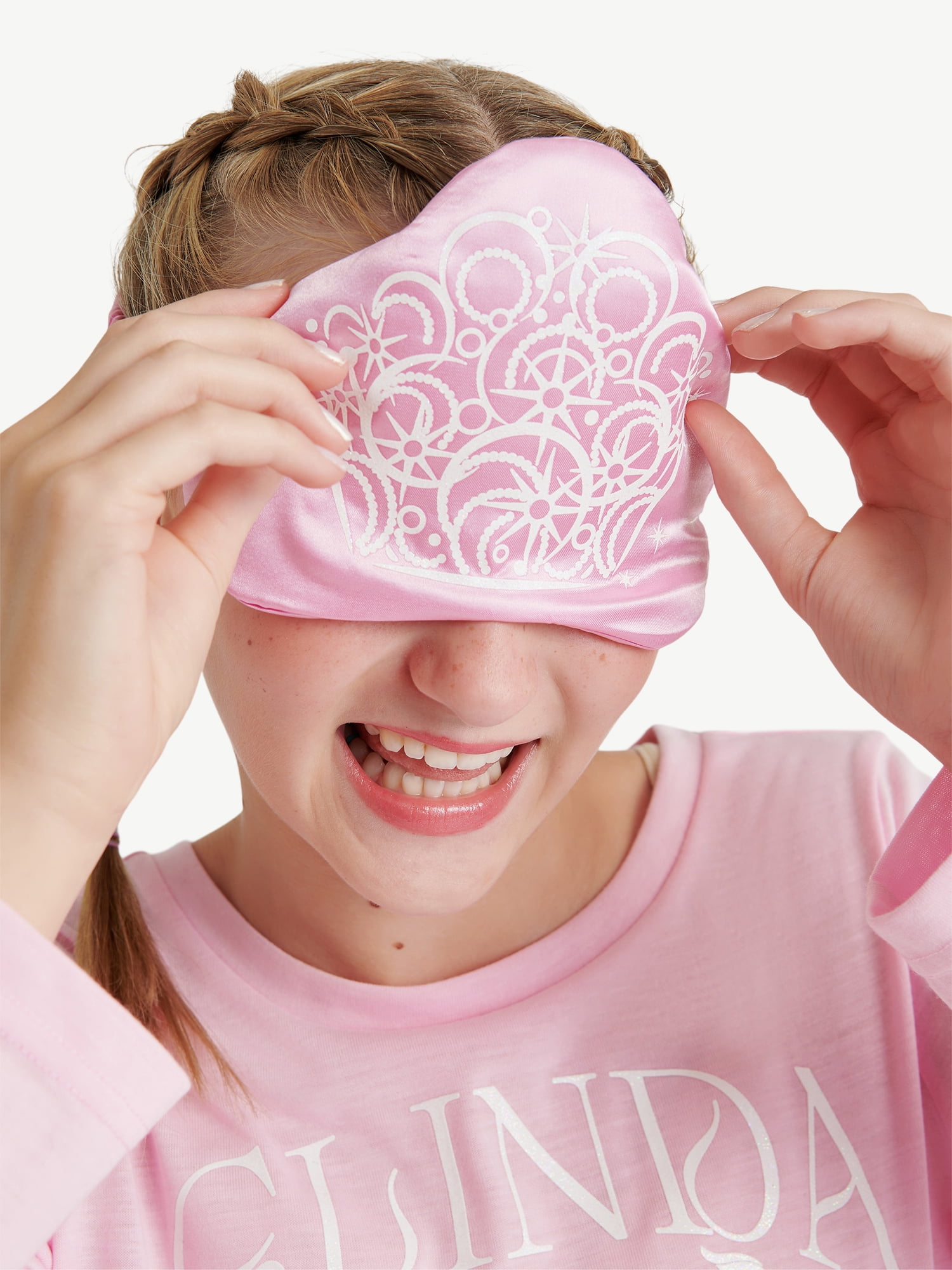 Justice Girls Wicked Long Sleeve Top and Pant Pajama Set with Eyemask, 3-piece, Sizes 5-18