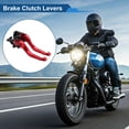 thumbnail image 2 of Palancas de freno y embrague cortas únicas para Kawasaki Ninja 500 2024-2025, palanca de freno ajustable en 6 posiciones, aleación de aluminio, rojo sólido, 1 par, 2 of 7