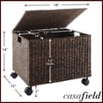 thumbnail image 7 of Casafield Rolling Filing Cabinet, Espresso Dark Brown - Water Hyacinth Hanging File Folder Organizer, Home Office Storage, 7 of 7