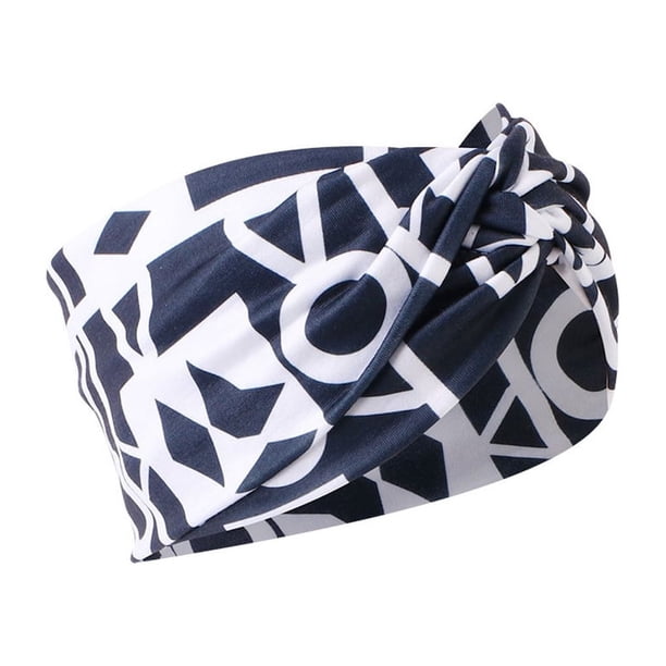 Jumpingount Diadema de ganchillo Banda para la cabeza deportiva Alta elasticidad de cara Diademas Accesorios para el peinado del cabello para Yoga Type3 NO3