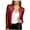 Red, variant on Meichang Cropped Tops for Women Long Sleeve Open Front Cardigan Shrug Blazer Solid Sequins Glitter Crop Jacket Party Clubwear