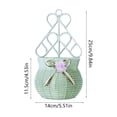 thumbnail image 3 of Cesta de flores de plástico tejido para colgar en la pared, instalación sin taladros, impermeable, ligera, resistente a impactos, adecuada para decoración interior y exterior, 25x13 cm., 3 of 6