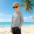 thumbnail image 2 of WXFAZCVU Boys Swim Shirt Long Sleeve Bathing Suits Lightweight Sun Outdoor Beach Swimwear Size 7-8 Years, 2 of 5
