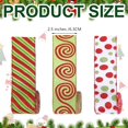 thumbnail image 6 of Selrti 5 Yards Christmas Wired Ribbon 2.48" Red Green Polka Dot/Stripe/Swirl Christmas Wrapping Ribbon for Xmas Tree Wreath Bow Gift Wrapping DIY Crafts, 6 of 8