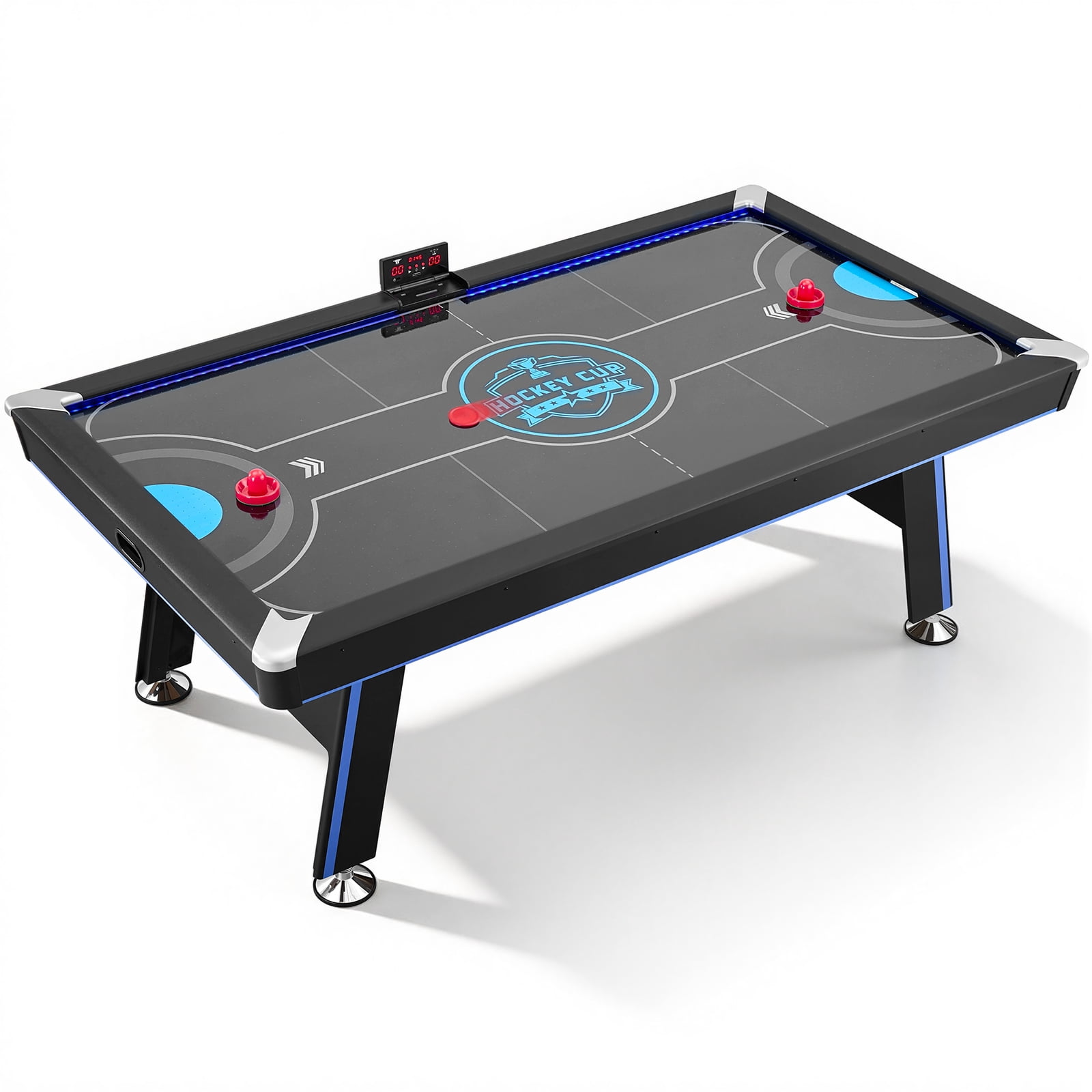 Rally and Roar 72-inch Air Hockey Table with LED Scorer and Table Rally and Roar 72-inch Air Hockey Table with LED Scorer and Table