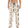thumbnail image 3 of Cute Bunnies Rabbits Mens Pajama Pants Cotton Elastic Waistband Lounge Sleep Pajama Bottoms Pj with Pocket, 3 of 7