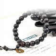 thumbnail image 6 of Beads Natural Sandalwood Buddhist Buddha Wood Prayer Beaded Knot Black Ebony Unisex Men Bracelets & Bangles For Women E0A8, 6 of 7