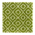 thumbnail image 3 of Unique Loom Trellis Shag Collection Area Rug - Ruth (3' 3" Square Green/Ivory), 3 of 11