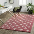 thumbnail image 5 of Hauteloom Watham Living Room, Bedroom Area Rug - Bohemian, Transitional - High Pile - Burgundy, Ivory - 5'3" x 7', 5 of 8