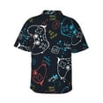 thumbnail image 3 of Easygdp Joystick Gamepad Men's Hawaiian Shirts Print Lapel Short Sleeve for Beach, vacation, party, casual occasions - X-Large, 3 of 9