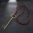 thumbnail image 7 of OUNONA Vintage Style Student Necklace with PU Key Pendant, Simple Torque Clavicle Chain Jewelry for Men and Women Fashion Accessories, 7 of 7
