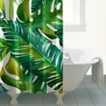 thumbnail image 5 of Tropical Floral Shower Curtain for Bathroom, Hawaiian Print Jungle Leaves Design, Exotic Summer Beach Boho Decor, Waterproof Fabric with Hooks, Vibrant and Machine Washable, 5 of 5
