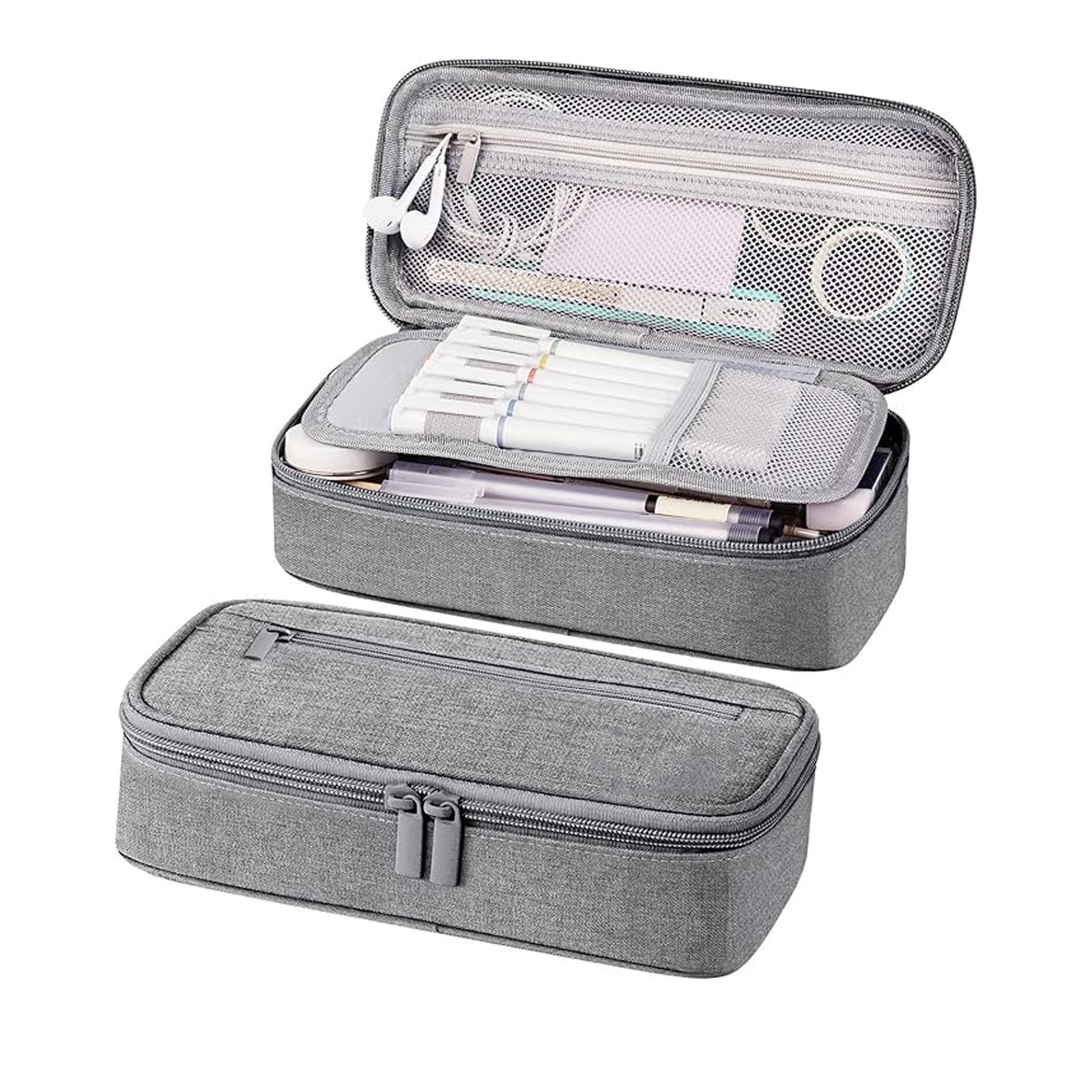 Large Pencil Case Storage Organizer for Stationery Pens Markers, Big Pencil Pouch Marker Case for Office Home Desk, Pen Holder Bag for Desk Organization Supplies