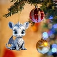 thumbnail image 5 of Blue and White Porcelain Christmas Tree Hanging Decorations 1Pc Dragon Baby Ornaments Deer Vintage Christmas Tree Decorations Pendant Holid, 5 of 6
