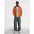 thumbnail image 3 of No Boundaries Boxy Oversized Fit Fleece Zip Hoodie Sweatshirt with Long Sleeves, Men's XS-4XLT, 3 of 6