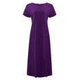 thumbnail image 4 of Robe Midi Décontractée à Manches Courtes et Manches Courtes pour Femmes, 4 of 5