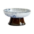 thumbnail image 1 of Bandeja de cerámica para refrigerios, decoración retro, soporte de exhibición, decoración de mesa con patas decorativas Rama de flores, 1 of 9