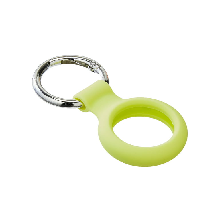 Onn. Protective Holder with Carabiner-Style Ring for Apple AirTag,  Silicone, Multi Colors, 4 Count
